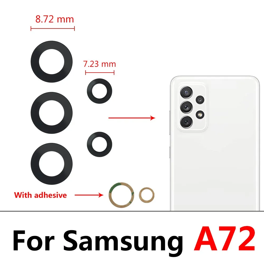 New Camera Glass Lens For Samsung Galaxy A01 A11 A21 A21S A31 A41 A51 A71 A12 A31S A42 A32 A52 A72 Back Camera Lens Replacement