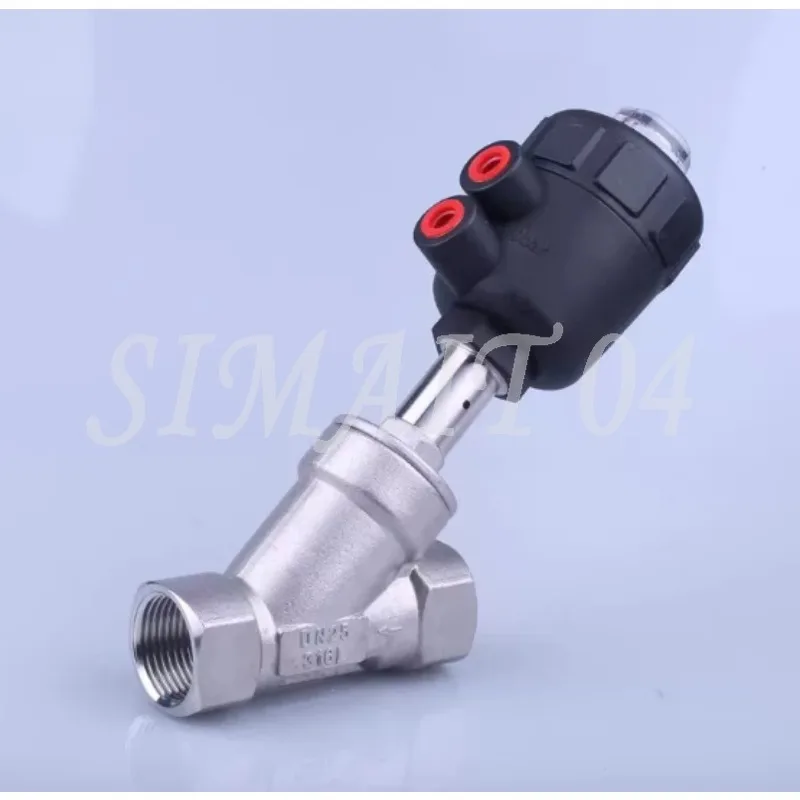 304 Stainless Steel Pneumatic Angle Seat Valve Pneumatic Valve Y-Type High Temperature DN15/20/25/32
