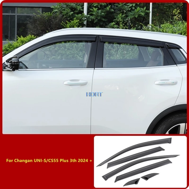 

For Changan UNI-S/CS55 Plus 3th 2024 + Window Visor Side Sun Rain Deflector Weather Shield Shelter Cover Car Styling Accessories