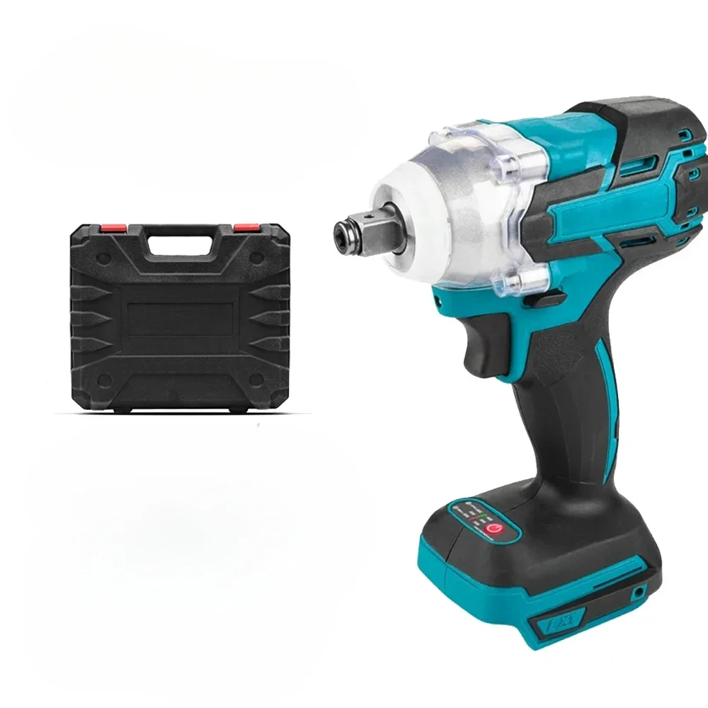 18V 2 in 1 Brushless Electric Impact Wrench 1/2Inch Household Power Tools 15000Amh Li Battery LED Light Adapt To Makita Battery