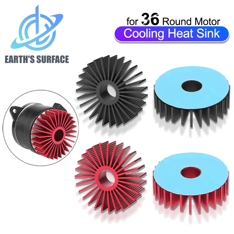 

3D Printer Parts 36 Round Stepper Motor Aluminum Heat Sink 1 2 5Pcs for 36mm Dissipation Cooling Heat Sinks K1 Max Voron1.0 2.4