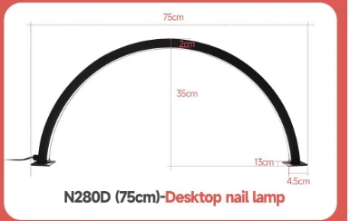 ネイルビューティーショップの目の保護ランプ、ダイヤモンド付きデスクトップ、ハーフムーン