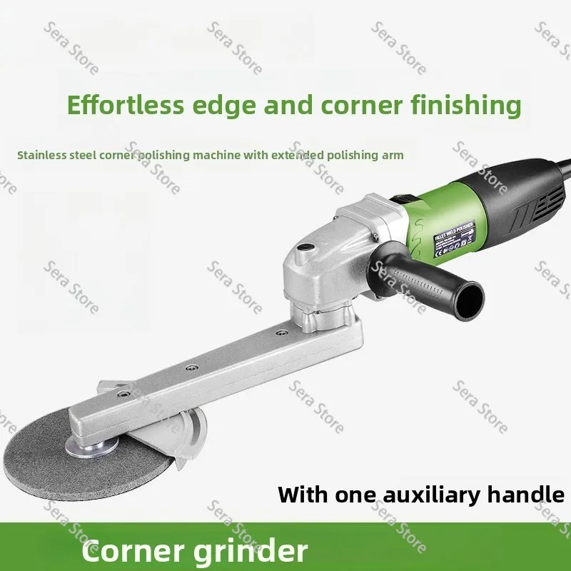 Stainless steel edging angle metal flat wire drawing machine electric rust removal polishing machine long arm grinder
