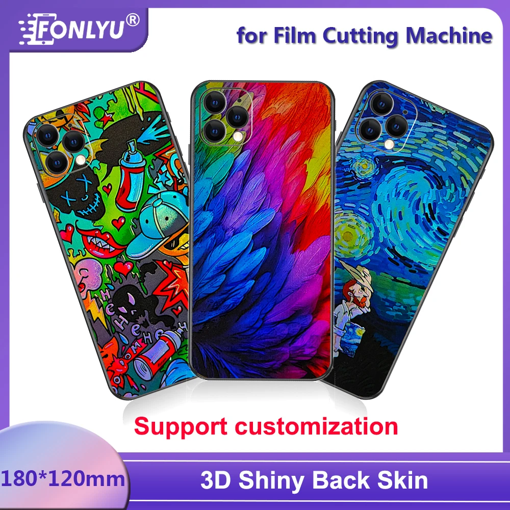 FONLYU 3D Shiny Colorful Embossed Back Cover Skin Protective Film Rear Membrane For Mobile Phone Hydrogel Film Cutting Machine