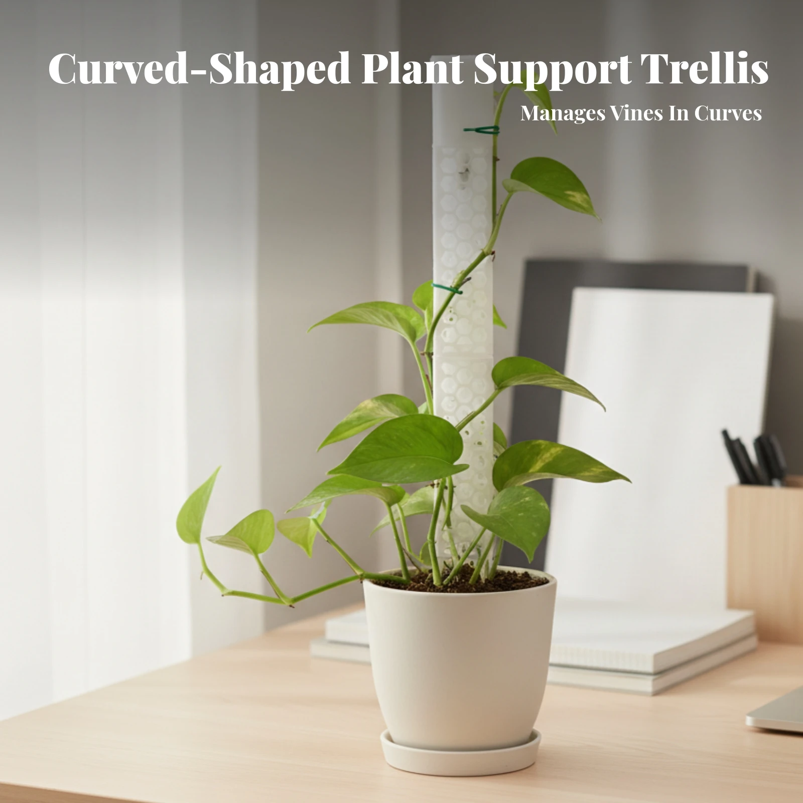 2 Pieces Self-Watering Plant Climbing Support Pole Sturdy Plant Climbing Support Pole with Water Cup Climbing Support With