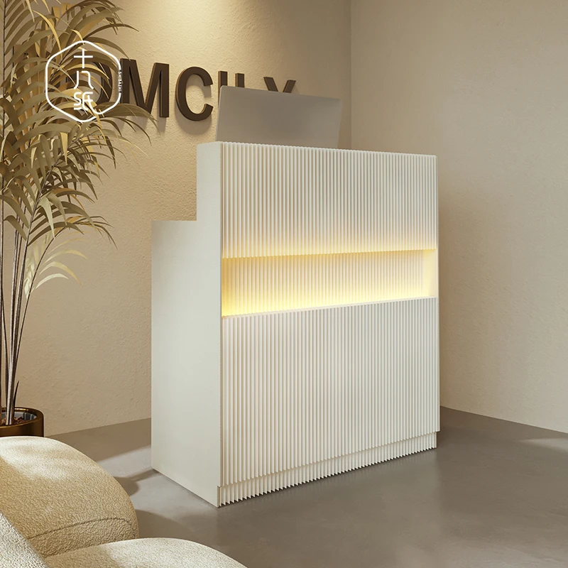 Modern Minimalist Office Reception Desk, Information Desk, Convenient Small Bar, Commercial Exhibition
