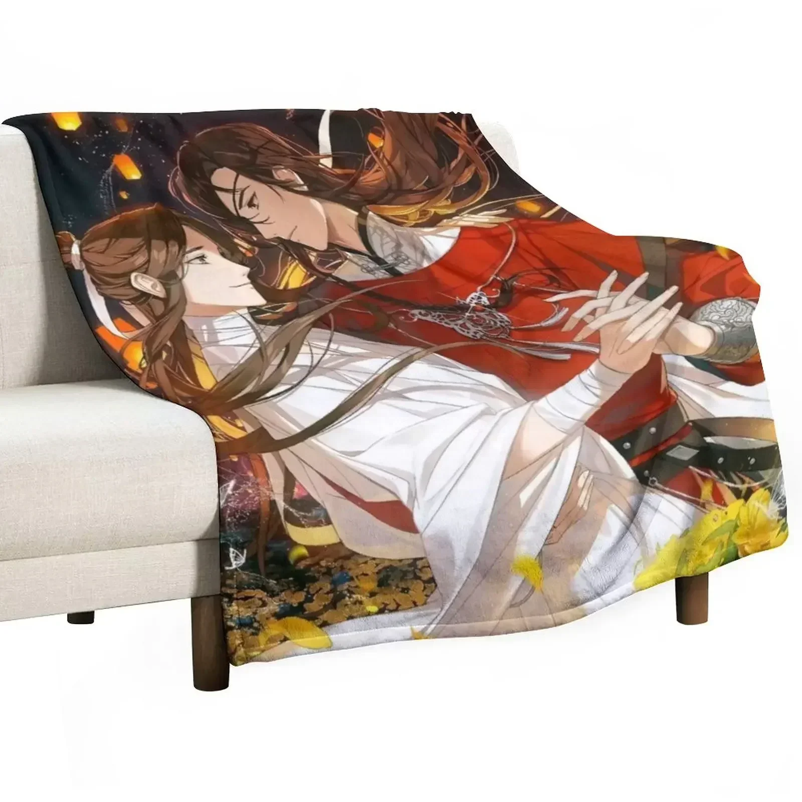 Tian Guan ci fu Official Heaven's Blessing kiss Throw Blanket Large Luxury St Cute Plaid Blankets