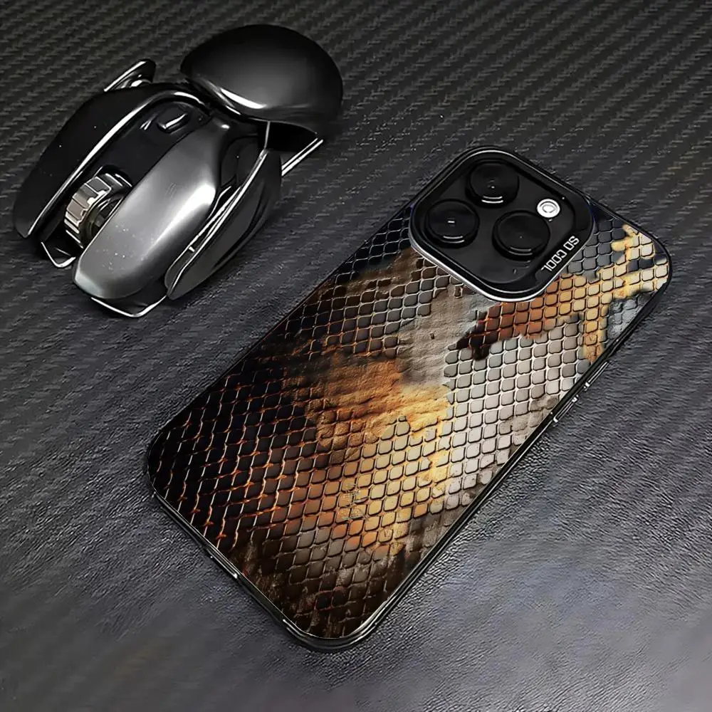 

Honeycomb rust design phone case for iPhone 16 15 14 13 12 11 Pro/ Max/Plus shock-proof rear cover anti-fingerprint