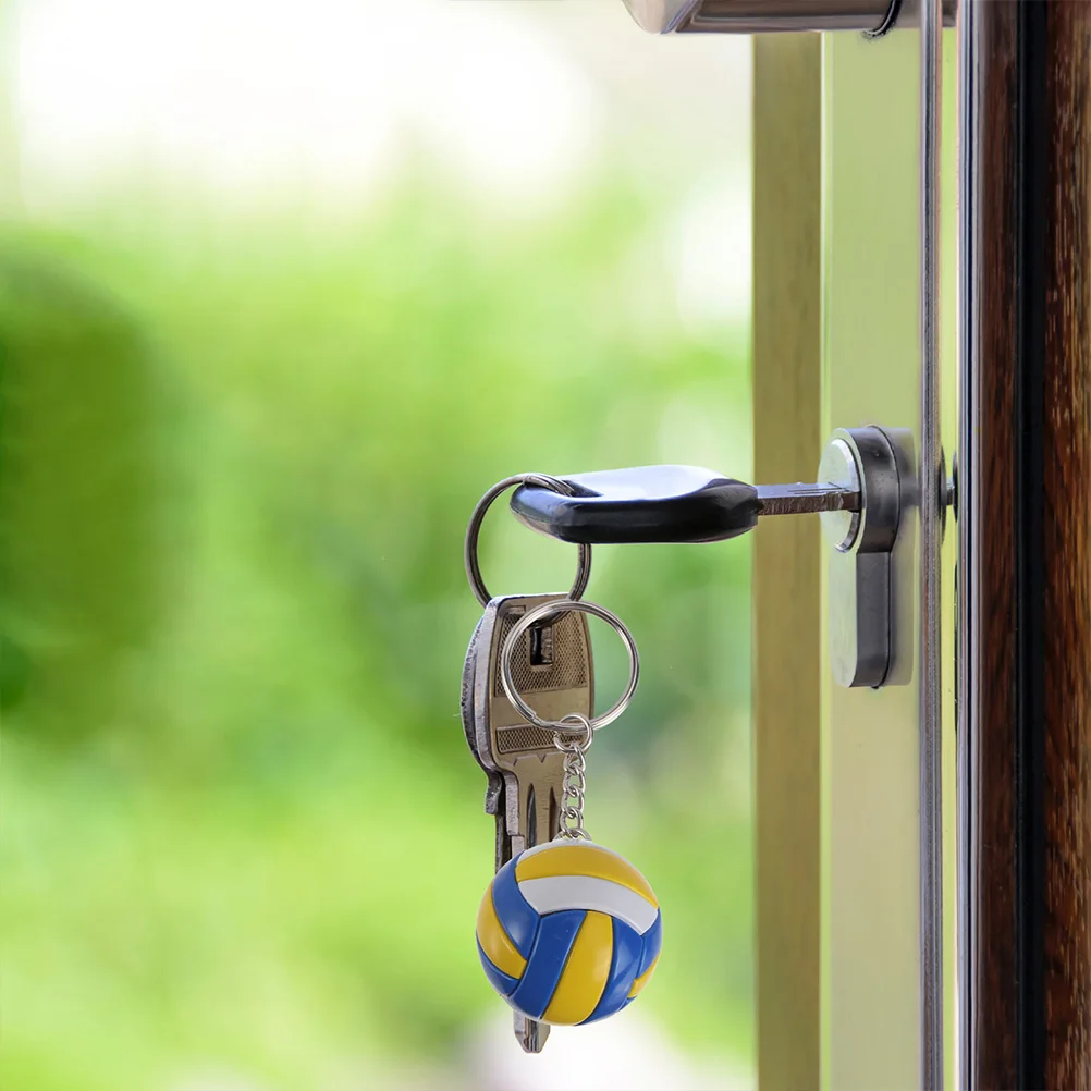 

3Pcs Volleyball Key Pendants PU Durable Sports Decoration Simulation Design Volleyball Fans Player Gift Key Rings Souvenir