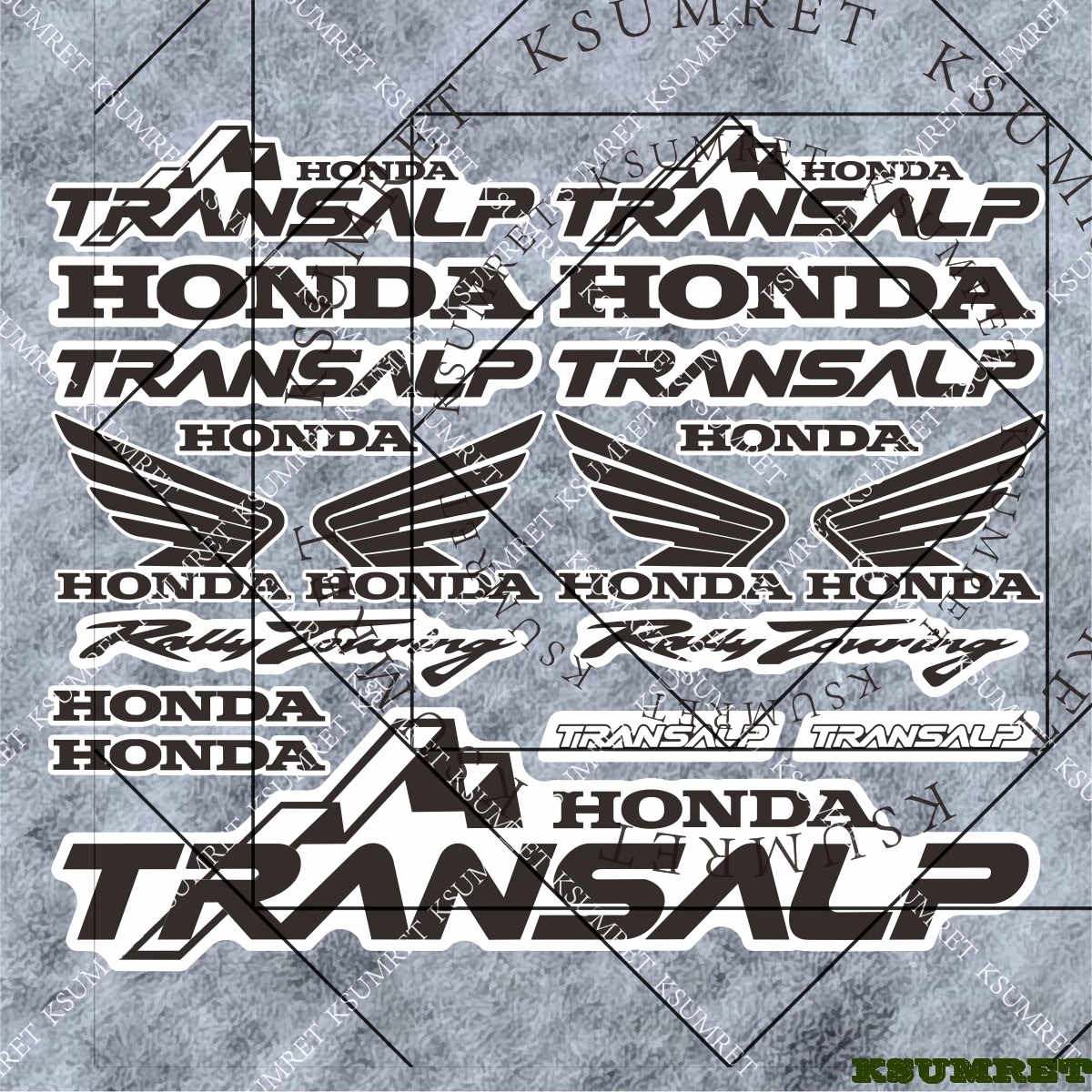 Adesivi in vinile per moto, decalcomanie con logo per serbatoio, impermeabili per Honda Transalp