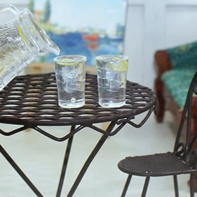 

3pc/set Dollhouse Miniature food lemon Juice Jug cup for Dollhouse Furniture