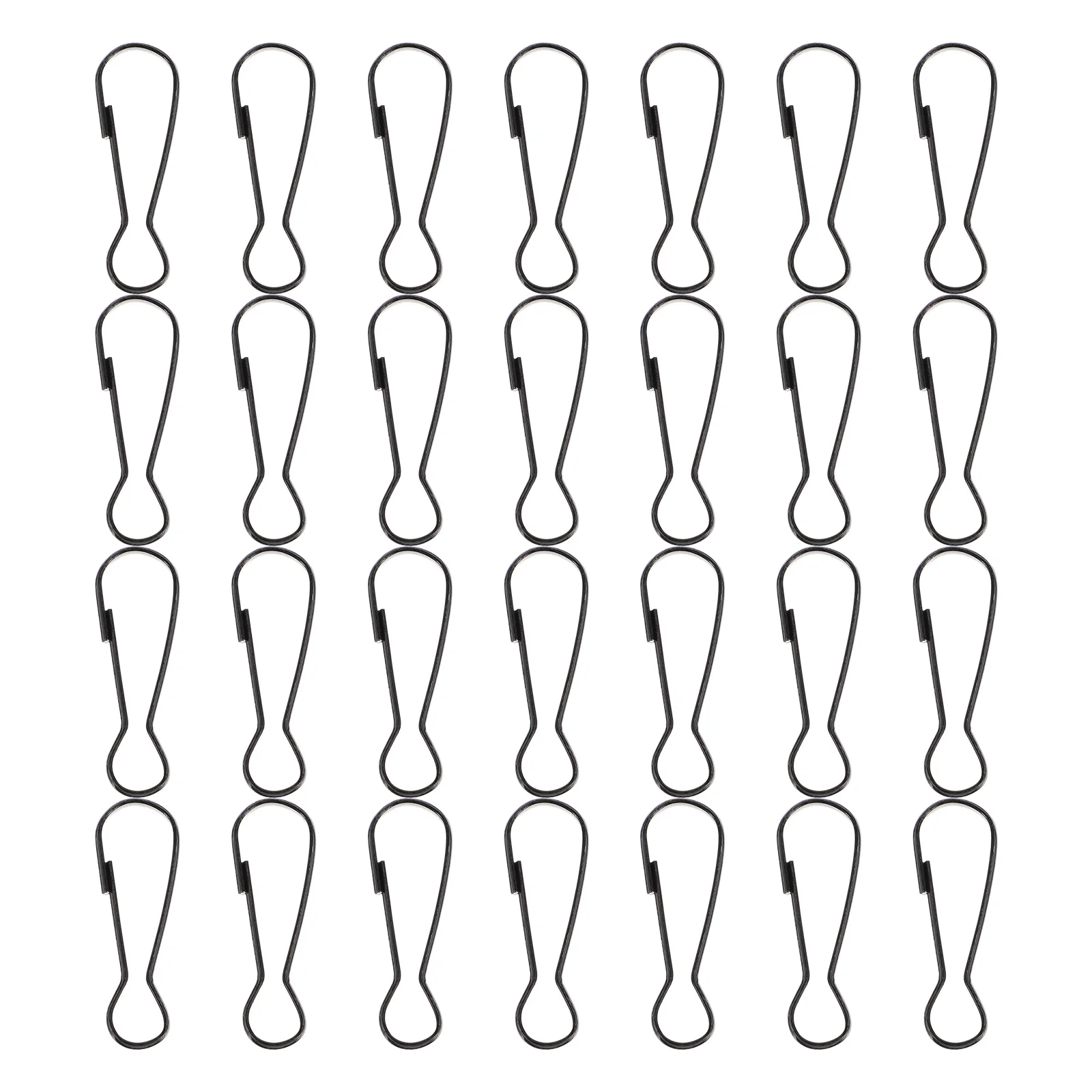 

100pcs Quick Open Carabiner Hooks Durable Metal Keychain Lanyard Clasps for Backpack Travel Outdoor Activities Black