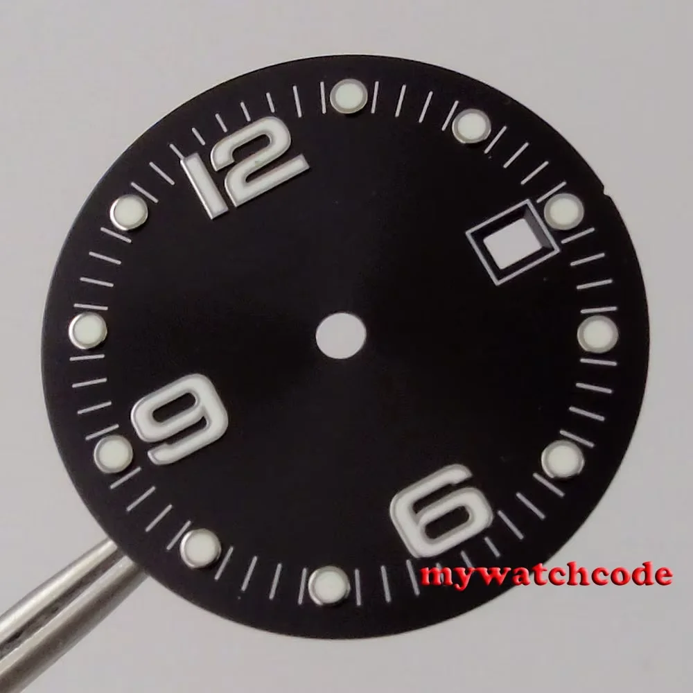 31.5mm Grey/White/Blue/Green/Black Watch Dial Date Window Fit for ETA 2824 2836, Miyota 8215 Automatic Movement Men Watch