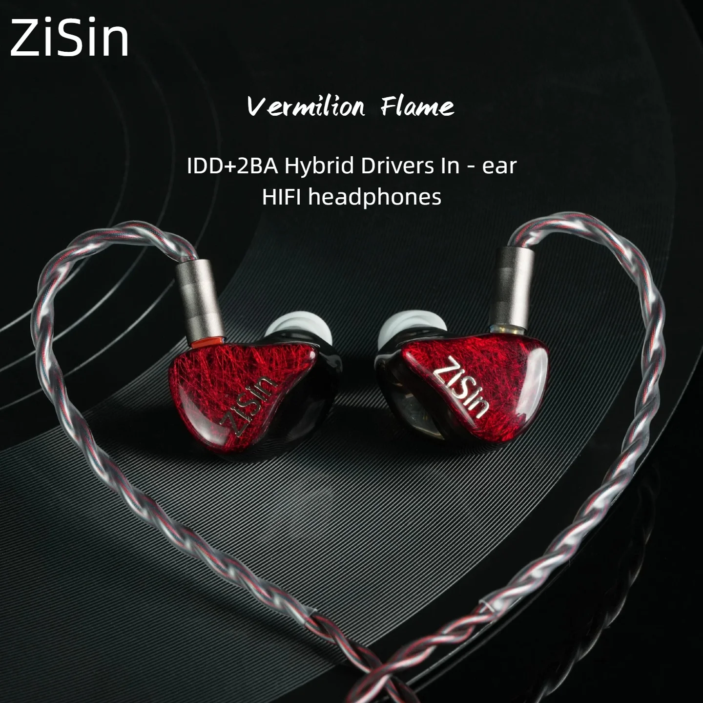 ZiSin Vermilion Flame In Ear Earphones 1DD+2BA Hybrid Drive Noise