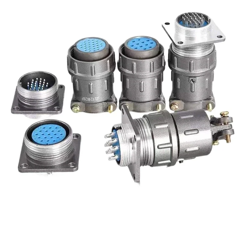Aviation connector cx24 plug connectors 26pin X24 screw circular connector 19pin 12pin 20pin Male & Female plug socket