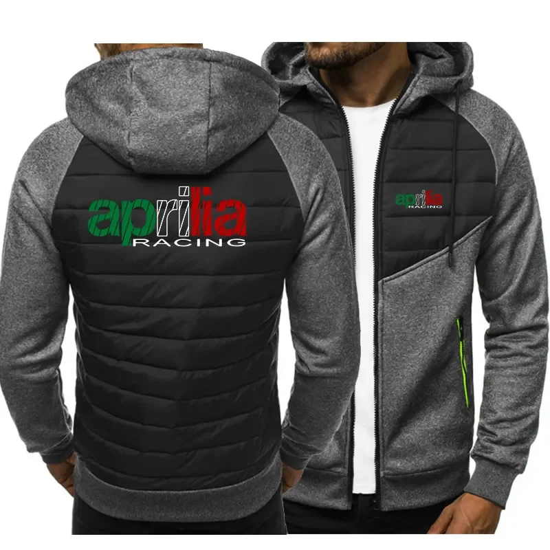 

Spring and autumn Hoodie men's APRILIA logo car animation fun printing high quality cotton men's Jacket Hoodie hip hop casual