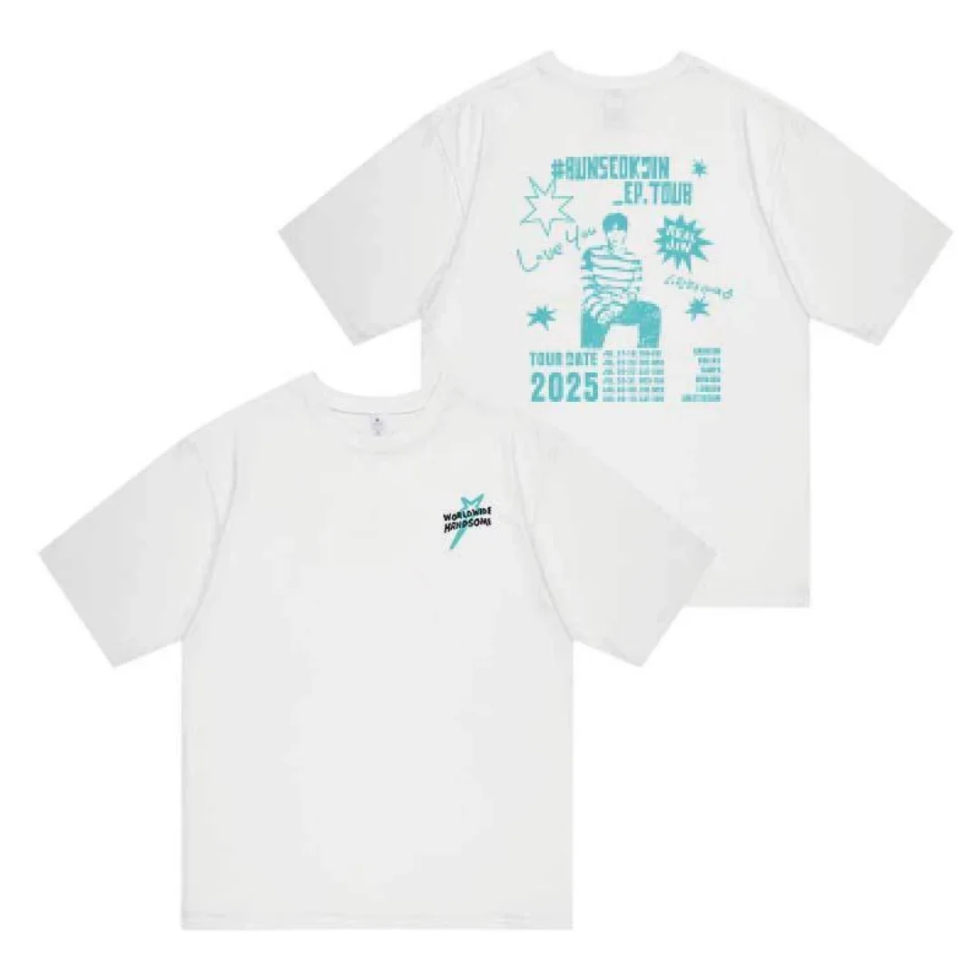 Jin Runseokjin Tour T Shirts Korean idol style T-shirt Kpop Fashion T-shirt cotton Men's T-Shirt Kid's Clothing Tee Y2k Woman - view 4