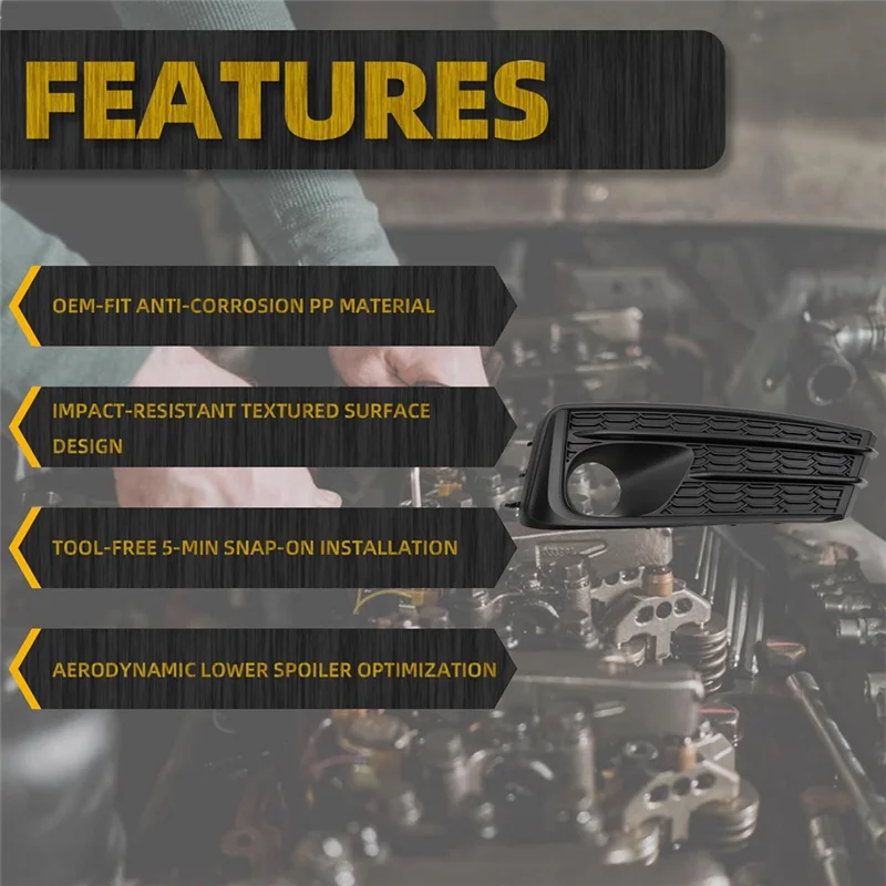 

AT92-Fog Light Cover For Subaru Impreza 2020-2023 Front Bumper Fog Lamp Bezel Replace 57737FL02A 57737FL03A