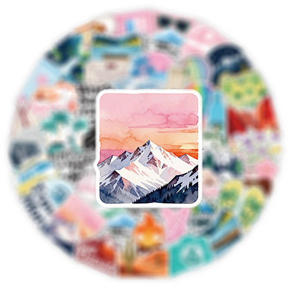 10/30/50pcs Cartoon Outdoor Camping Hiking Travel Stickers Decals DIY Suitcase Notebook Phone Guitar Graffiti Sticker Wholesale