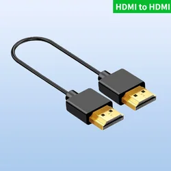 Mini HDMI & Micro HDMI 2.0 wersja 4K Ultra-fine elastyczny kabel HDMI2.0 Hdmi 4K cienki miękki HD krótki kabel OD3.2 20cm 30cm 50cm 1m