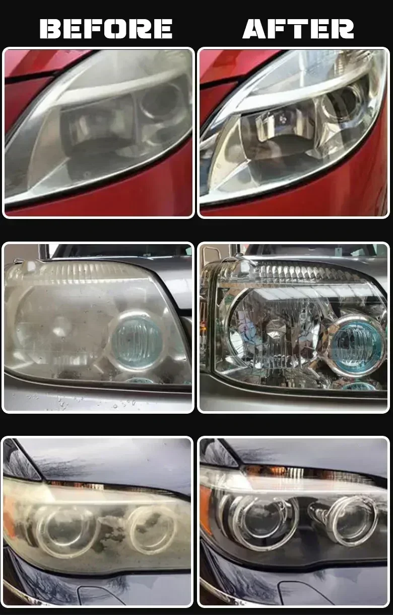 Car Headlight Restoration Polishing Kits Headlamp Scratch Remover Repair Cleaning Paste Remove Oxidation Headlight Polish Liquid view 6