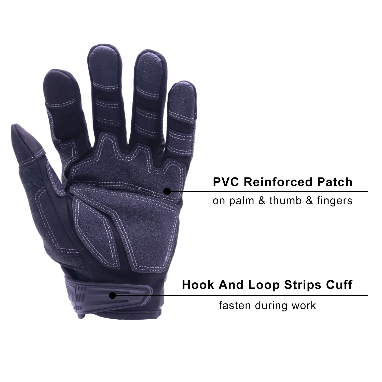 HANDLANDY Mens Work Gloves Touch screen, Utility Mechanic Gloves, Flexible Breathable Fit- Padded Knuckles & Palm