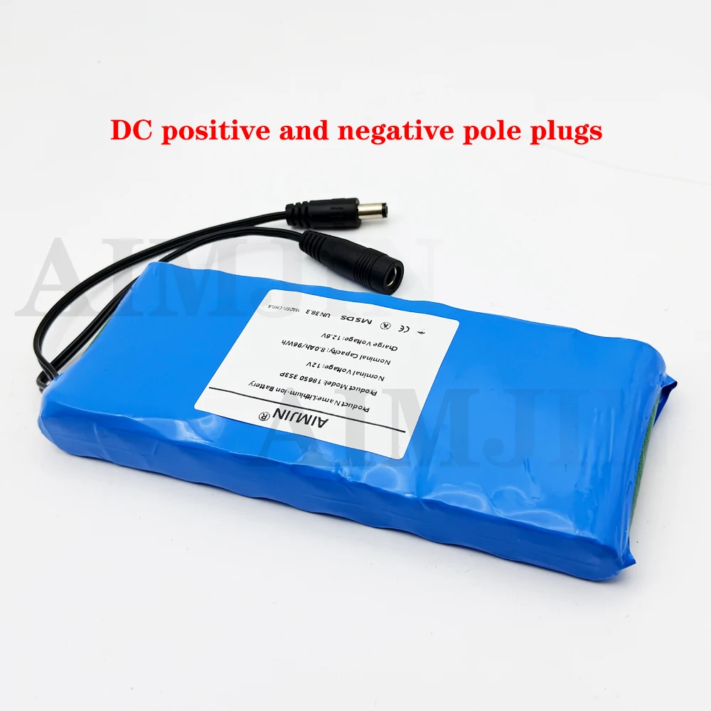 

DC12.6V Large Capacity Rechargeable Battery with BMS，12V 8Ah 3S3P Battery Pack Lithium ion 18650 12V 8000mAh