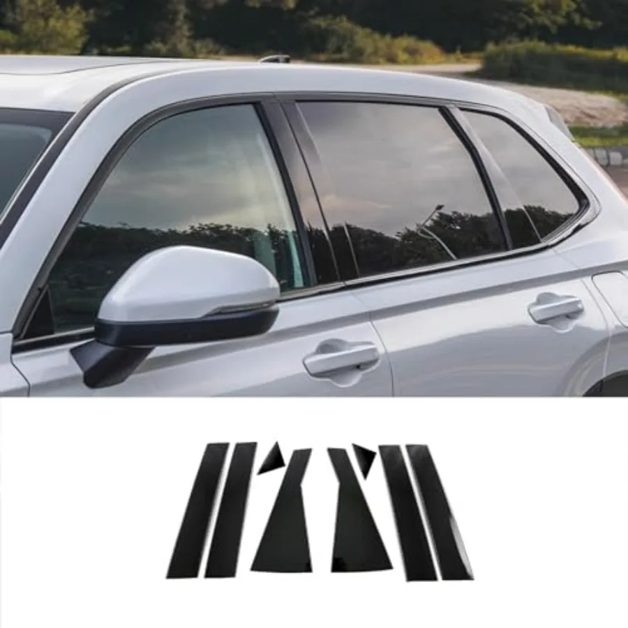 

Car Accessories Window Middle Pillar Post Molding Trim for Honda CR-V CRV 2023 2024 2025 2026 Black Titanium 8PCS Stainless Ste