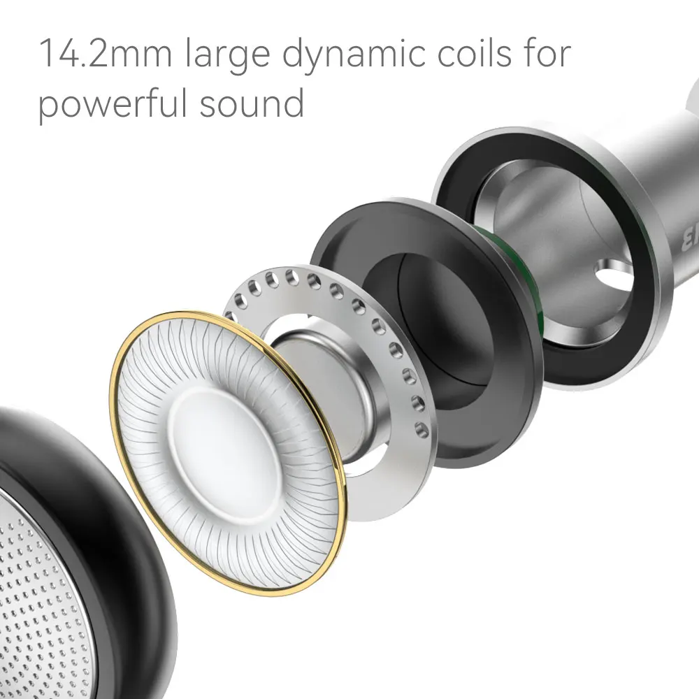 Nowy TRN EMA 14.2mm dynamiczny sterownik w ucho słuchawki Bass Metal płaska głowica wtyczka Earburd wymienny zestaw słuchawkowy — zdjęcie produktu 2