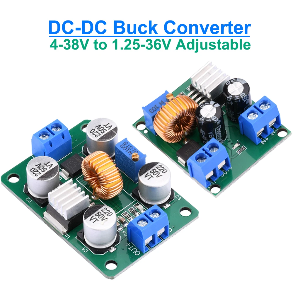 DC-DC Buck Converter Adjustable Step Down Module 4-38V to 1.25-36V High-Power Power Supply Module Voltage Regulator Module