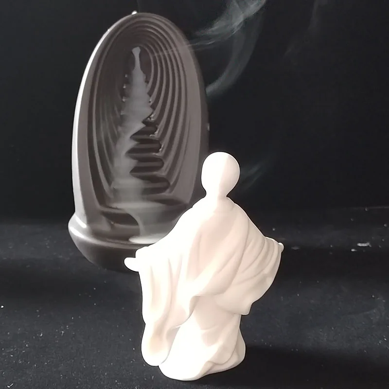 

China Ceramic Incense Burner Incense holder Creative Home Decoration Backflow Waterfall Zen Meditation Yoga Companion Craft Gift