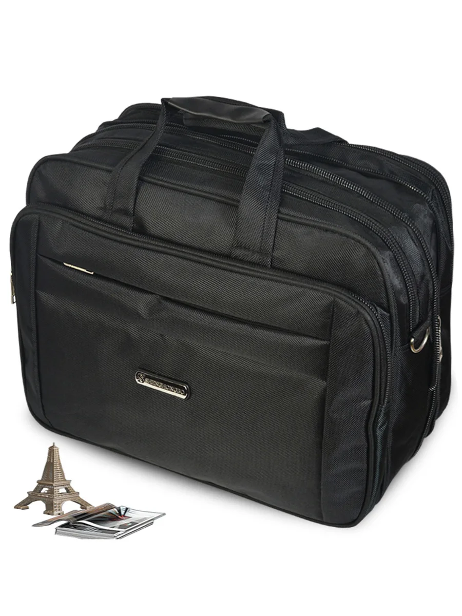 

Large Capaci Busin Travel Men's Bapa oulder Bag Handbag Ox Cloth Material 5 Inch Laptop Bag with Print