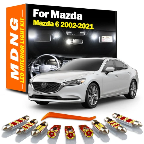Imagen 1 del producto MDNG para Mazda 6 Mazda6 2002-2015 2016 2017 2018 2019 2020 2021 Kit de luz de techo de mapa Interior LED para vehículo bombillas Led para coche Canbus