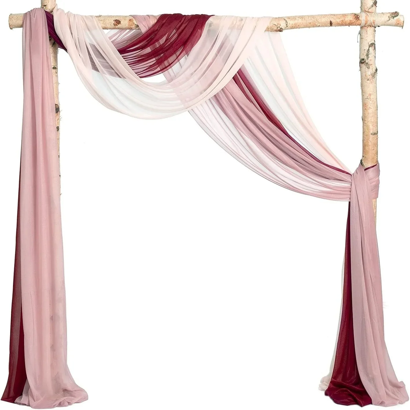 

6 Meters Wedding Arch Drape Fabric Sheer Chiffon Tulle Curtain Draping Backdrop Party Supplies Home Drapery Ceremony Decoration