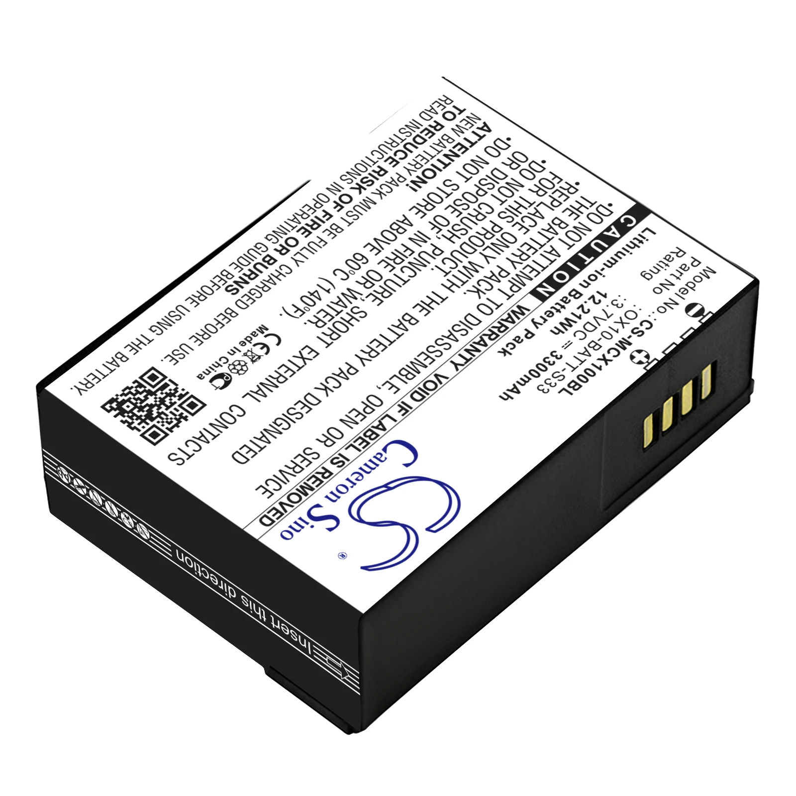 CameronSino 3300mAh Barcode Scanner Battery OX10-BATT-S33 for M3 Mobile Orange, OX10, OX10 RFID High Capacity 3300mAh / 12.21Wh