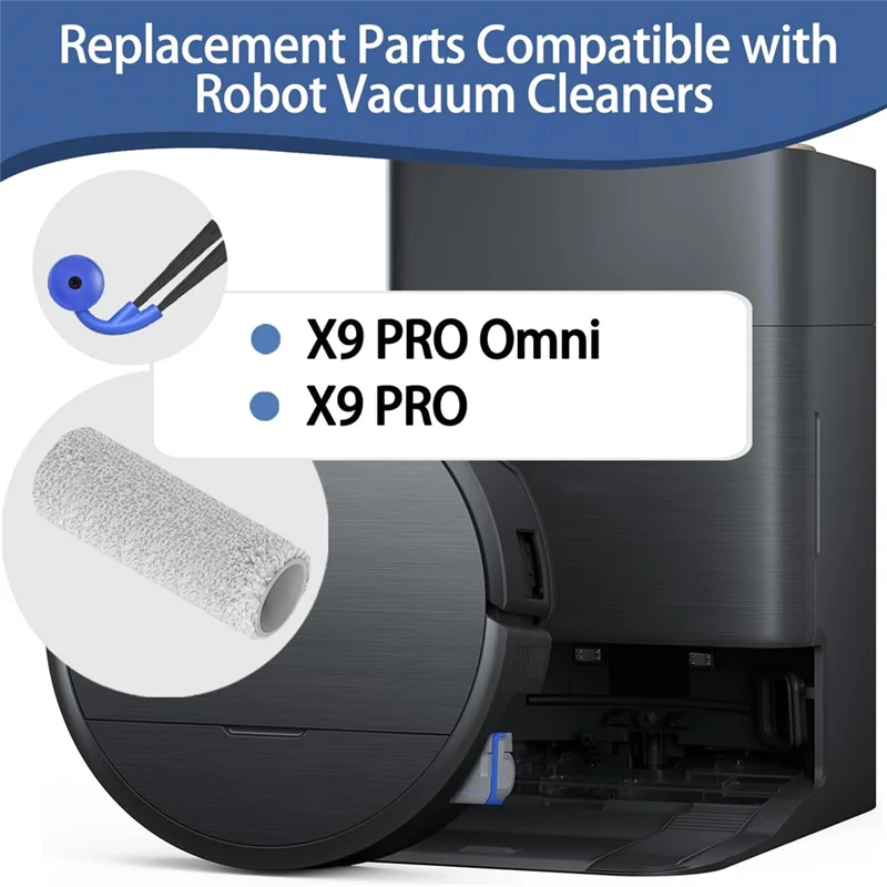 Комплект аксессуаров YCOC-24PCS для пылесосов Ecovacs Deebot X9 Pro Omni/X9 Pro — основная щетка, боковая щетка, мешок для пыли, ролик, тряпка, фильтр