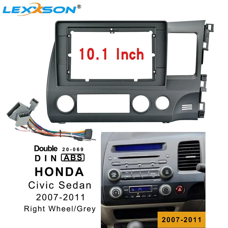 

10.1 Inch 2din Car Radio Fascia For HONDA CIV IC SEDAN 2007-2011 ( Right Wheel )Stereo Double Din Car Dvd Frame Install Panel