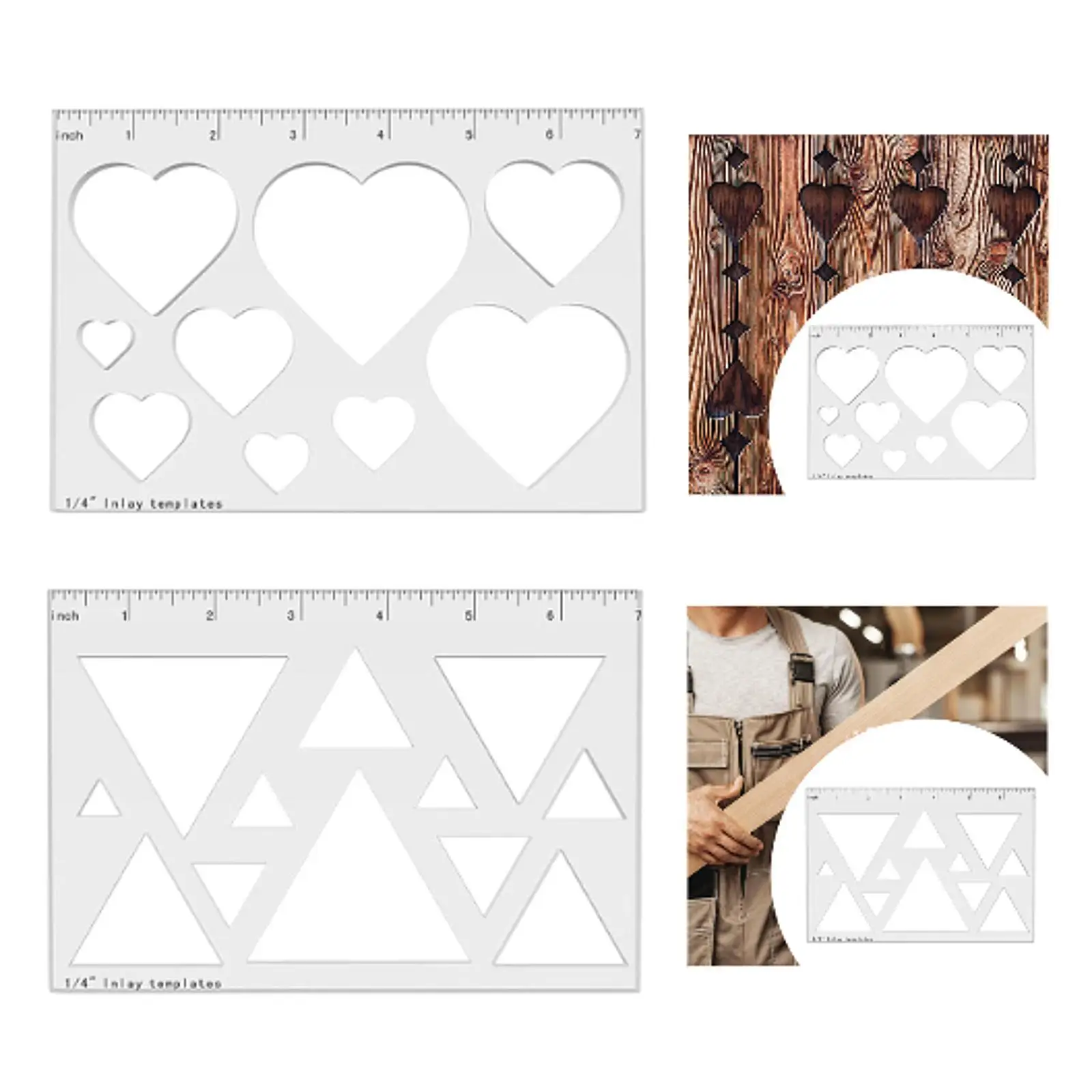 Router Template for Woodworking, 1/4