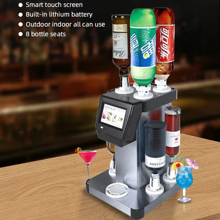 

Drink Station 8 Ways Automatic Bartender Cocktail Mixer Dispensing Machine With air Pressure Squeezes Out the Wine Technology