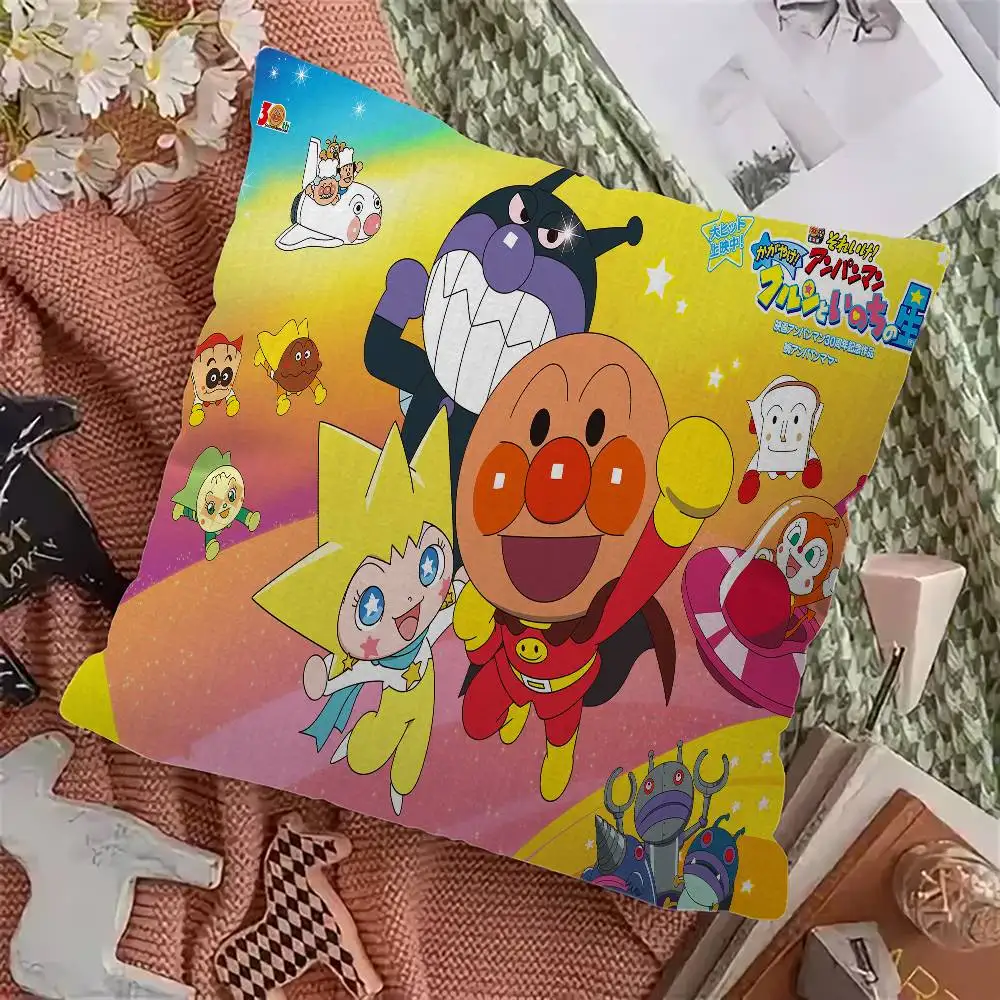 A-Anpanmans جميل أنيمي وسادة أنيمي وسادة أريكة السرير رئيس وسادة غطاء غطاء الوسادة 45x45 سم الموضة