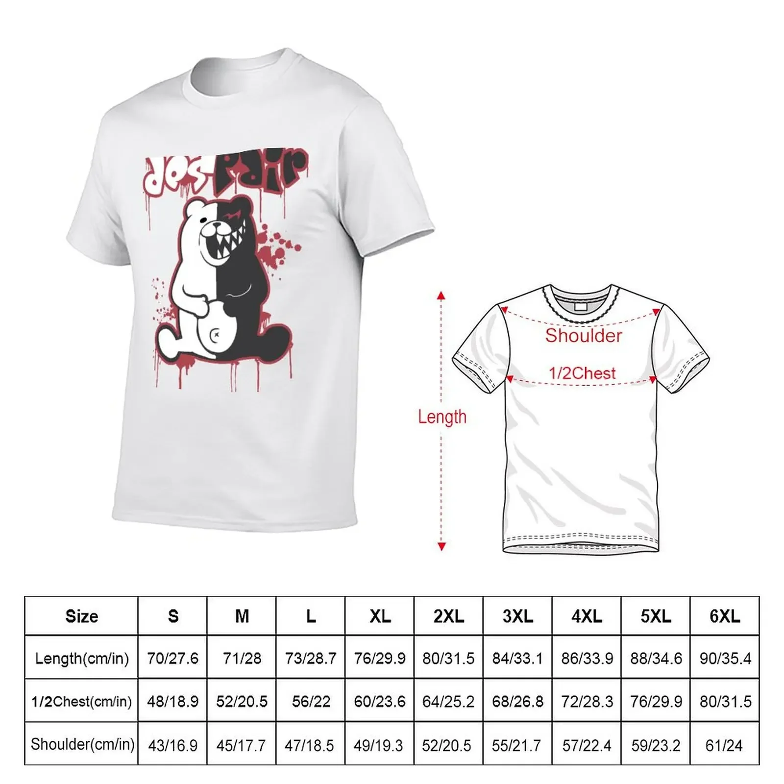 Danganronpa: Monokuma - Despair T-Shirt quick-drying new edition custom t shirt plus sizes anime shirts men