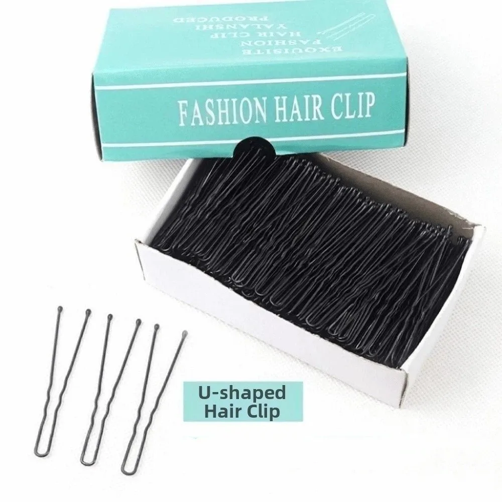 Fashion 500g Black Hair Clips Metal Invisible U-Shaped Bobby Pin Wavy Thickened U-Shaped Hairpins Salon 5