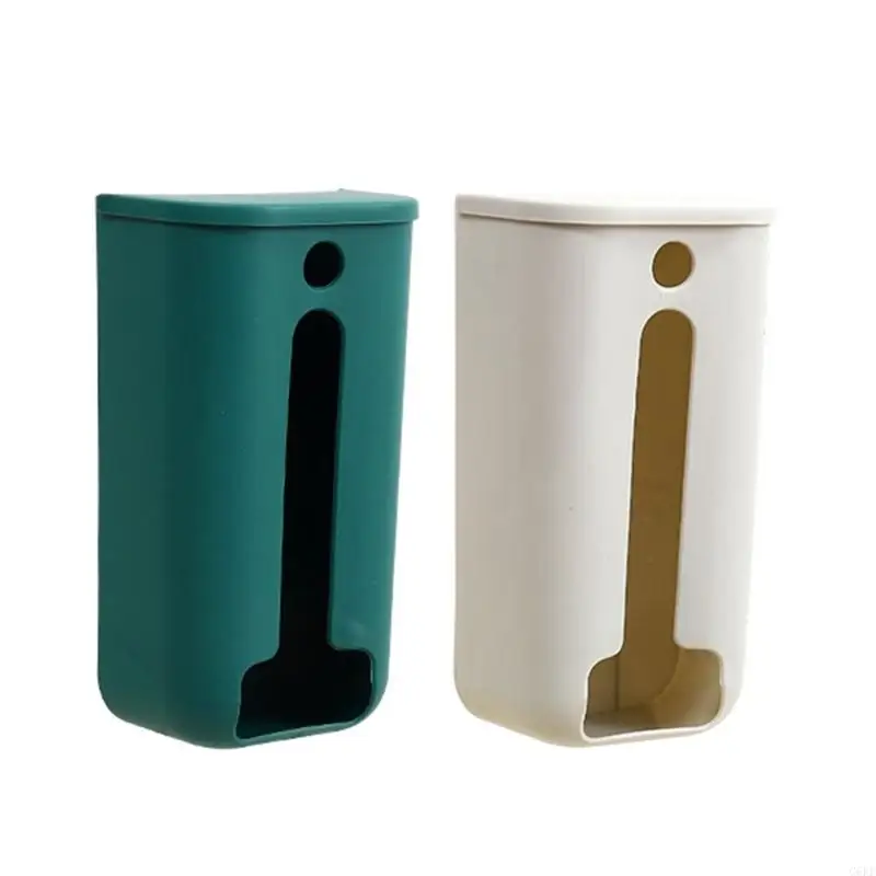 

652F Wall Mounted Trash Bags Holder Storage Box Multipurpose Garbage Bag Dispenser Box Plastic Shopping Bag Organziers