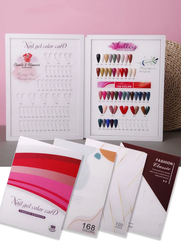 

Акриловая книга для демонстрации цвета ногтей Книга для образцов цветов ногтей для лака для ногтей Дизайн ногтей Доска для демонстрации цветных карточек