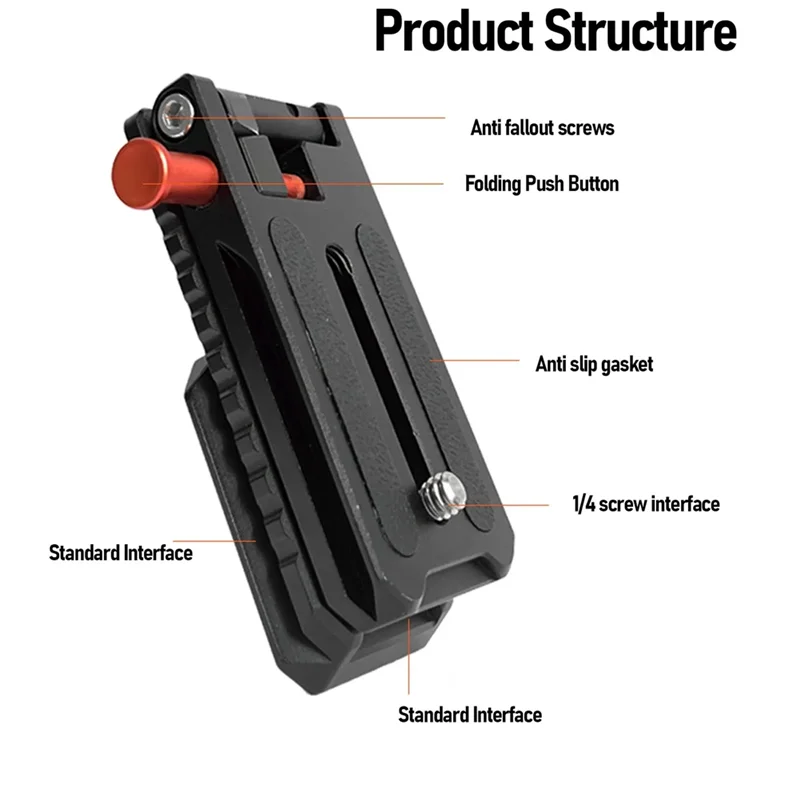 CLCU Vertical Horizontal Switching Camera L Bracket 1/4 Inch Foldable Quick Release L Plate For Mirrorless Cameras