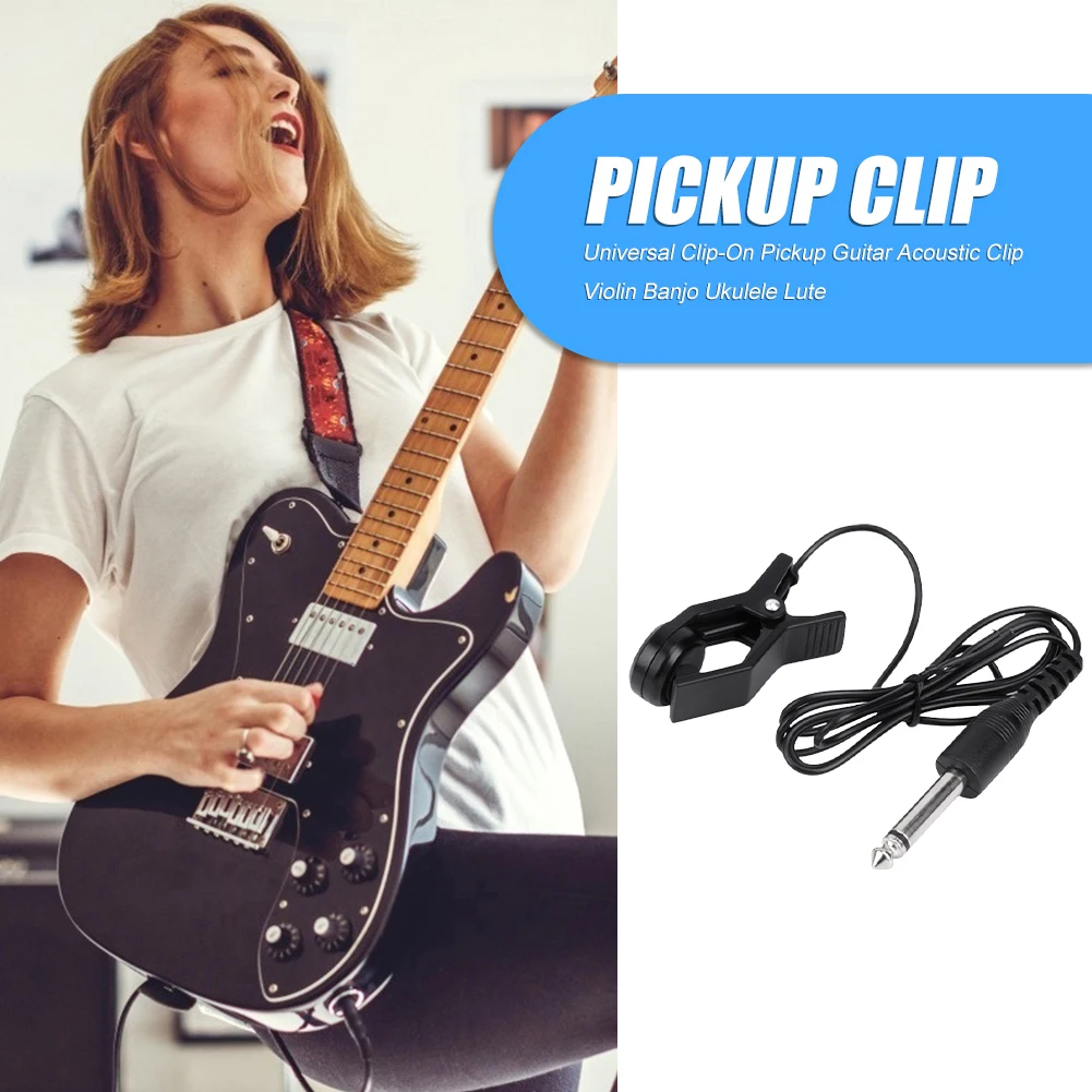 كليب على لاقط الغيتار الصوتية لاقط 6.35 مللي متر الغيتار لاقط موالف مكبر للصوت 0.9 متر كابل التوصيل الغيتار الملحقات #2