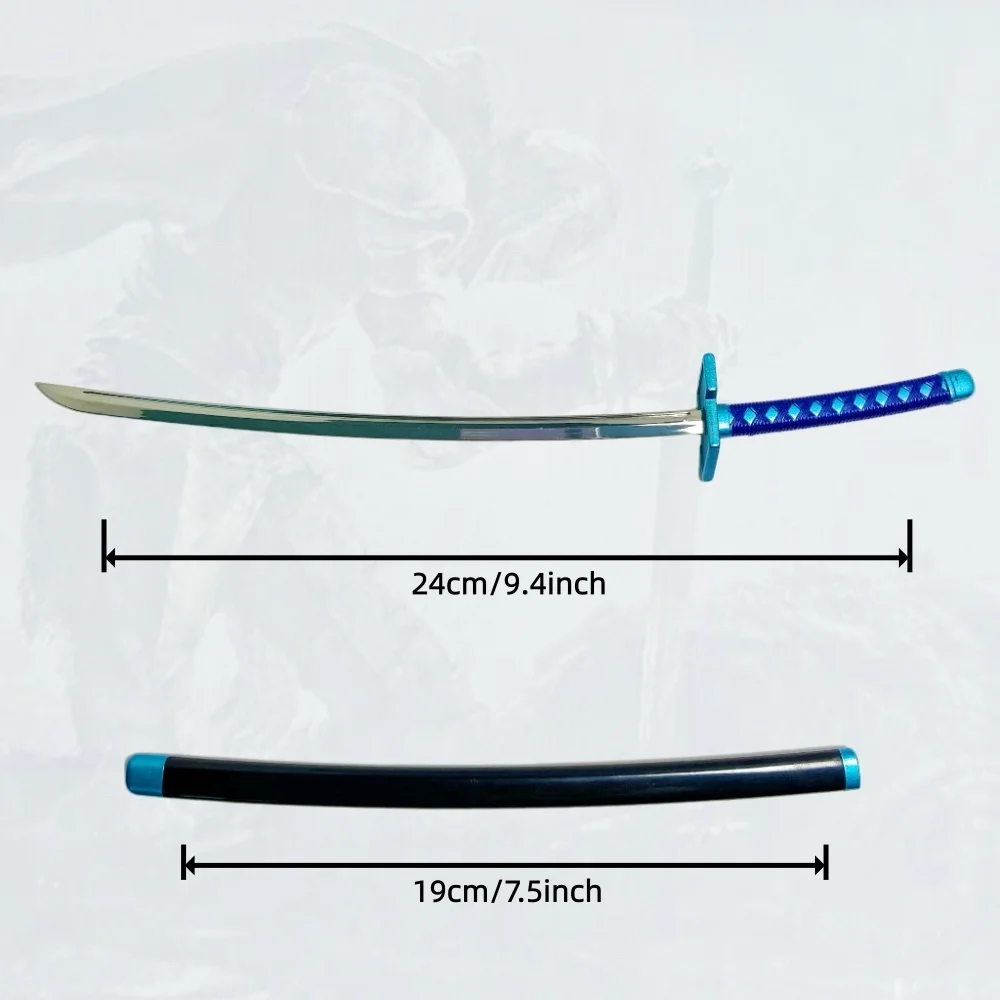 9.4 polegada lixívia grimmjow metal katana espada ninja faca original samurai sabre japonês katana sabre cosplay acessórios prop brinquedo