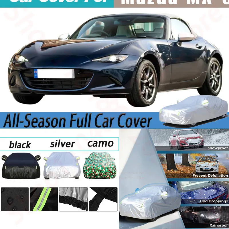 

Waterproof Car Covers For Mazda MX-5 MX5 Miata Roadster 1989-2025 Sun Anti-UV Rain Snow Scratch Resistant Windproof Auto Cover