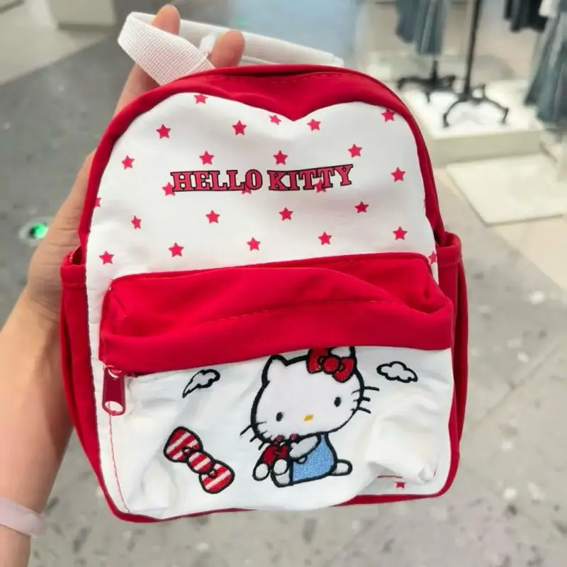 

Sanrio детский мини-рюкзак с героями мультфильмов «Hello Kitty» для девочек Kawaii модная сумка на плечо портативная сумка для хранения в путешествиях легкий новый