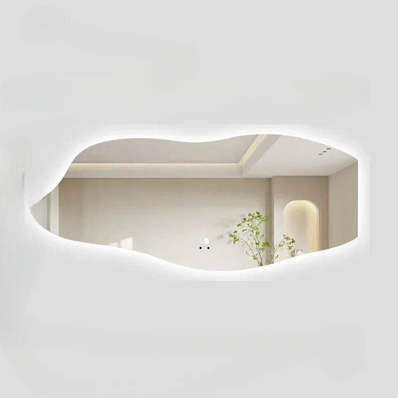 

High-quality Luxurious Nordic Simple Smart Bathroom Mirrors For Home Irregular Bathroom Mirror Designer Wall-mounted Bath Mirror